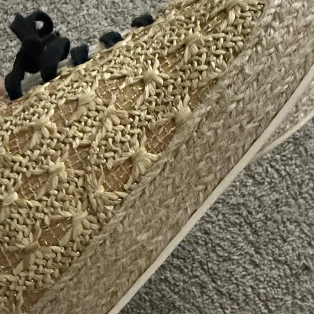 CHANEL Women's Black and Gold Lace Sneakers - Picture 9 of 11